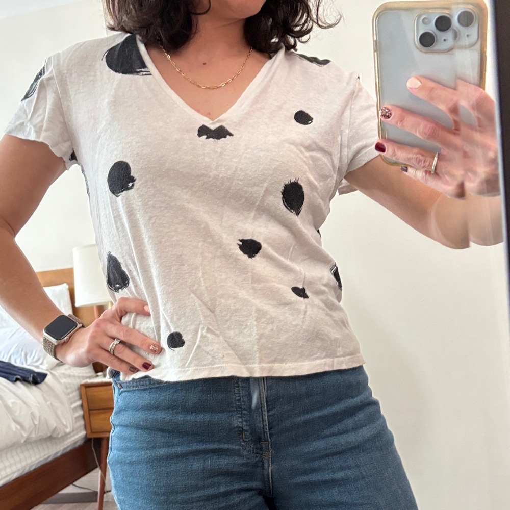 Ted Baker Black and White Polka Dot Women's Top